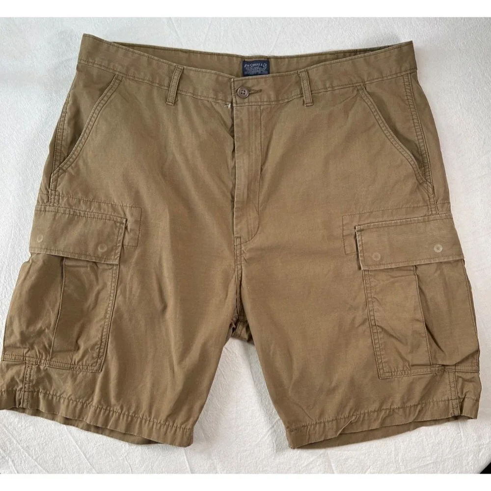 Levi Strauss & Co Mens Size 40 W Dark‎ Khaki Cargo Short Surplus Utility Cotton